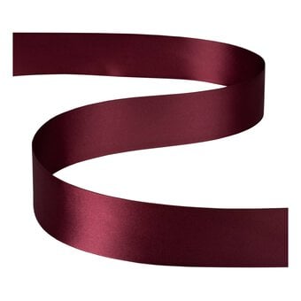 Wine Double-Faced Satin Ribbon 36mm x 5m image number 2