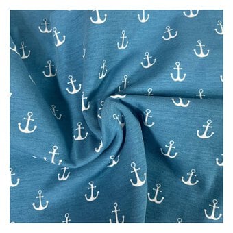 Anchors Cotton Spandex Jersey Fabric by the Metre