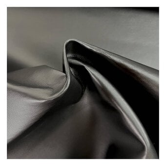 Black Leatherette Fabric by the Metre