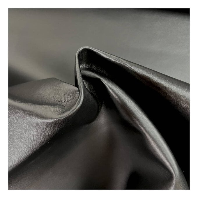 Black Leatherette Fabric by the Metre image number 1