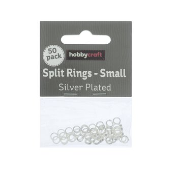 Silver Plated Midi Split Rings 5mm 50 Pack