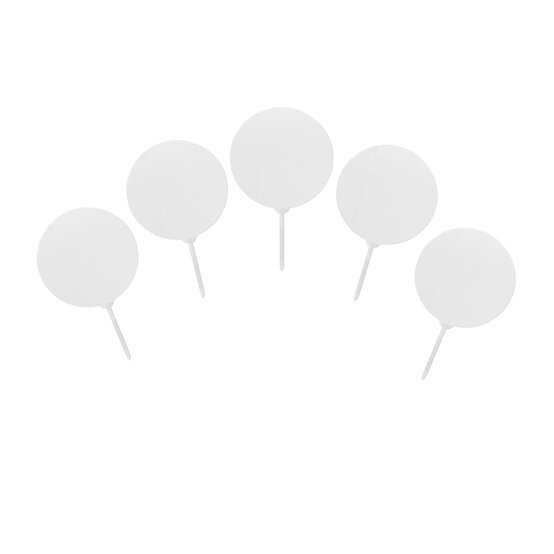 Clear Round Acrylic Cake Toppers 5cm x 9cm 5 Pack image number 1