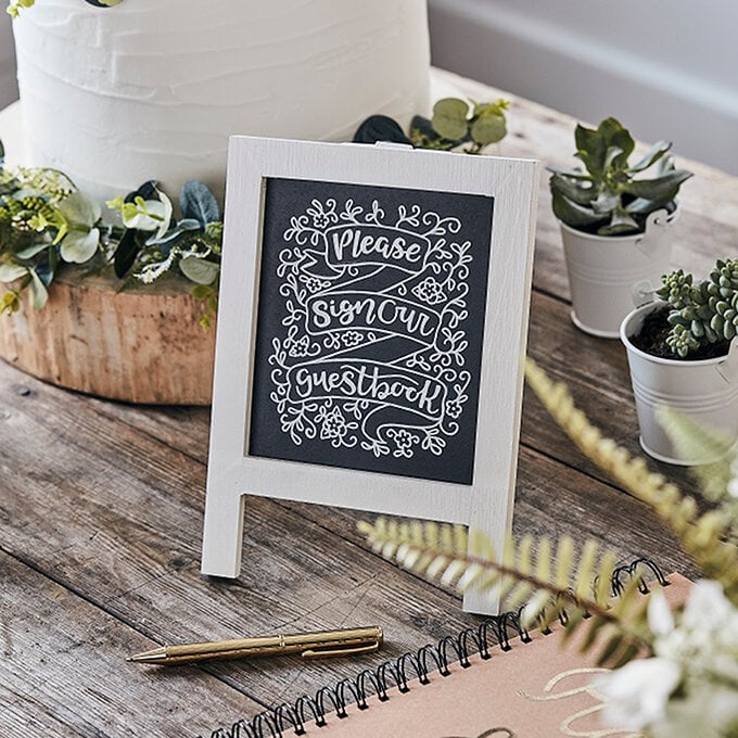 How to Decorate a Mini Chalkboard sign image number 1