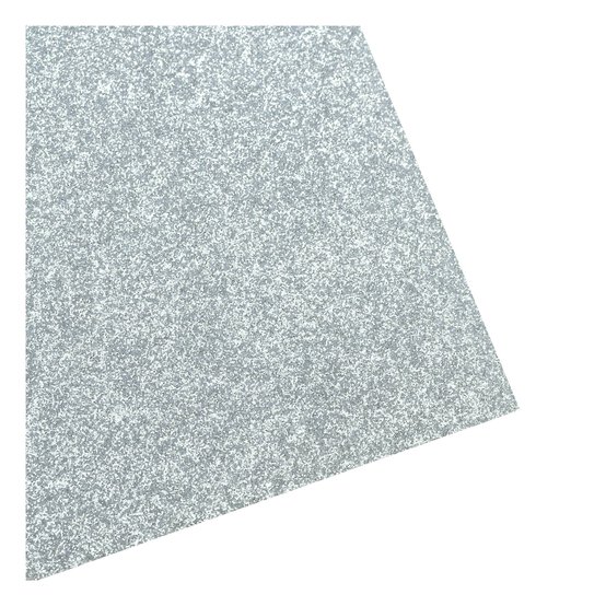 Silver Glitter Iron-On Vinyl 12 x 24 Inches image number 4