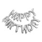 Silver Happy Birthday Balloon Bunting 1.5 m image number 1