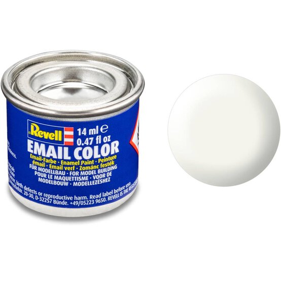 Revell White Silk Enamel Paint 14ml (01) image number 1