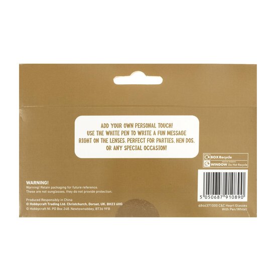 Create & Celebrate Heart Glasses with Pen image number 5