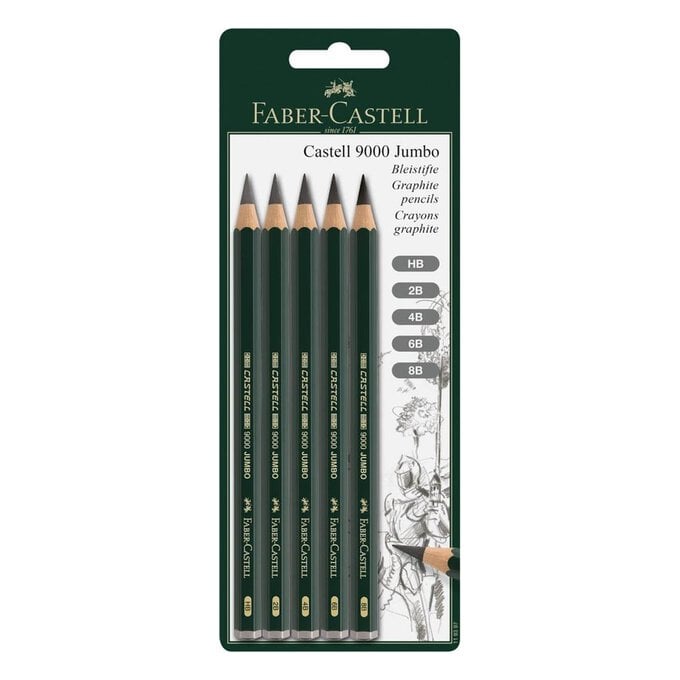 Faber-Castell 9000 Jumbo Pencil Set 5 Pack image number 1