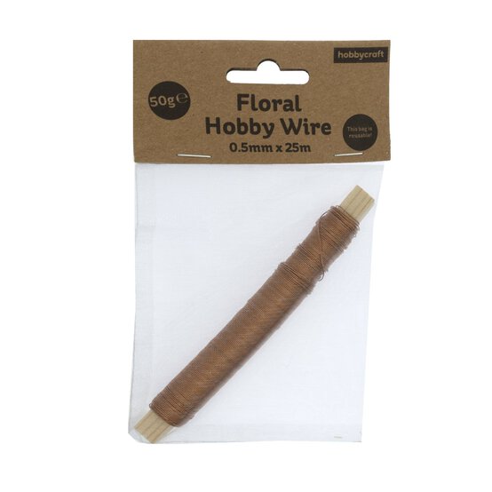 Copper Finish Metallic Wire 0.5mm x 25m image number 4