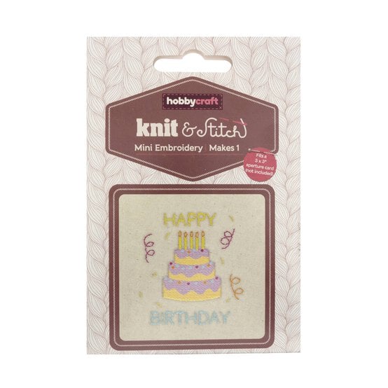 Mini Happy Birthday Cake Embroidery Kit image number 4