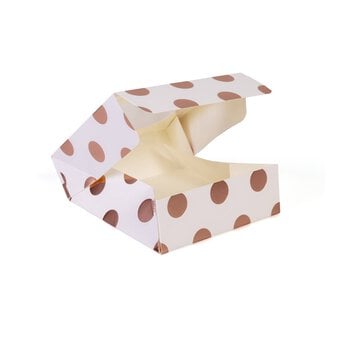 Rose Gold Polka Dot Small Treat Boxes 3 Pack image number 3