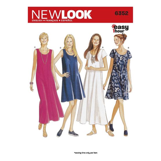 New Look Women's Dress Sewing Pattern 6352