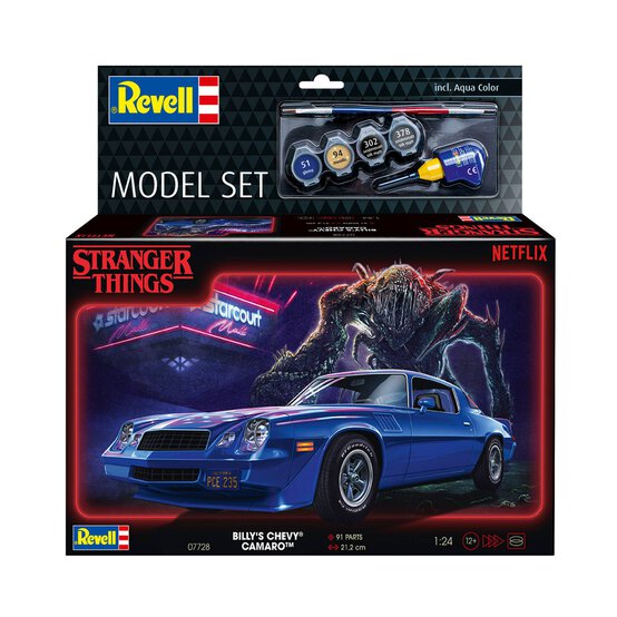 Revell Stranger Things Billy&rsquo;s Chevy Camaro Model Set 1:24 image number 1