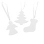 Hanging Ceramic Christmas Decorations 3 Pack image number 3