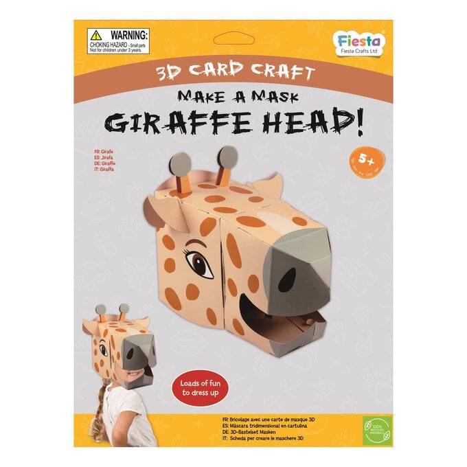 Make a 3D Giraffe Head Mask Kit image number 1