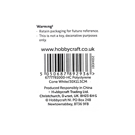 Polystyrene Cone 30cm image number 4