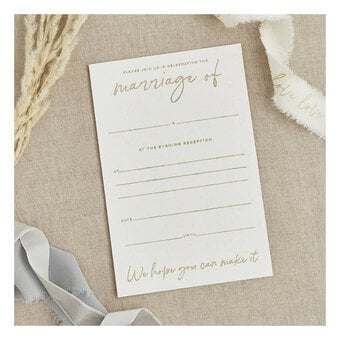 Gold Evening Invitations 20 Pack