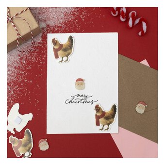 Christmas Chicken Card Toppers 4 Pack