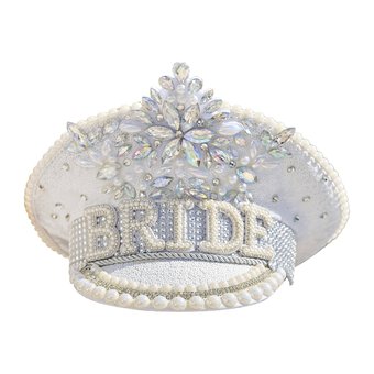 Ginger Ray Rhinestone and Pearl Bride Hat