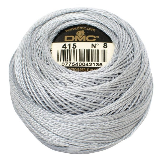 DMC Grey Pearl Cotton Thread on a Ball Size 8 80m (415) image number 1