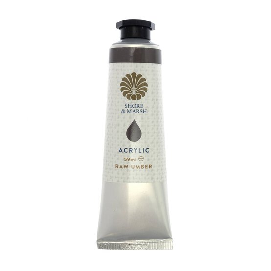 Shore & Marsh Raw Umber Acrylic Paint 59ml image number 1