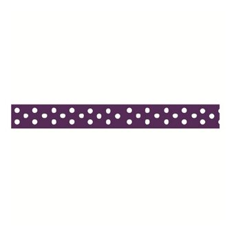 Purple Polka Dot Grosgrain Ribbon 9mm x 5m