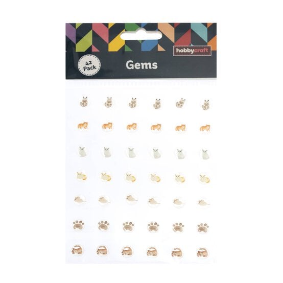 Adhesive Cat Gems 42 Pack image number 3