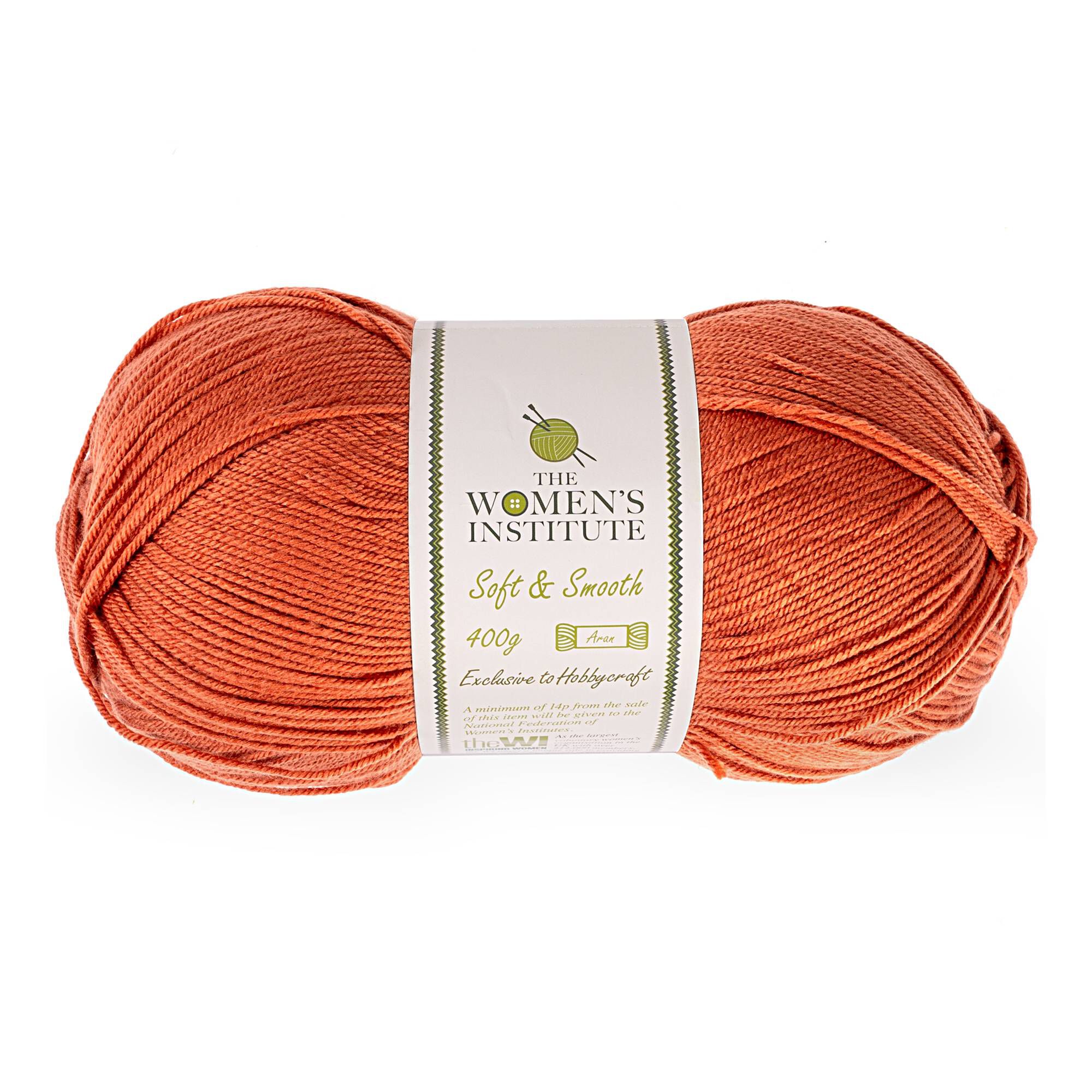 Women's Institute Salmon Soft and Smooth Aran Yarn 400g Hobbycraft
