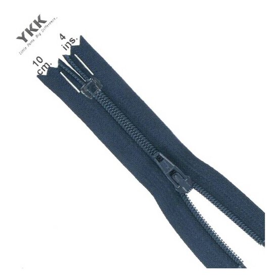 YKK Navy Blue Dress and Skirt Zip 10cm image number 1