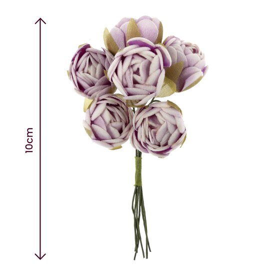 Lilac Round Petite Flower Picks 6 Pieces  image number 4