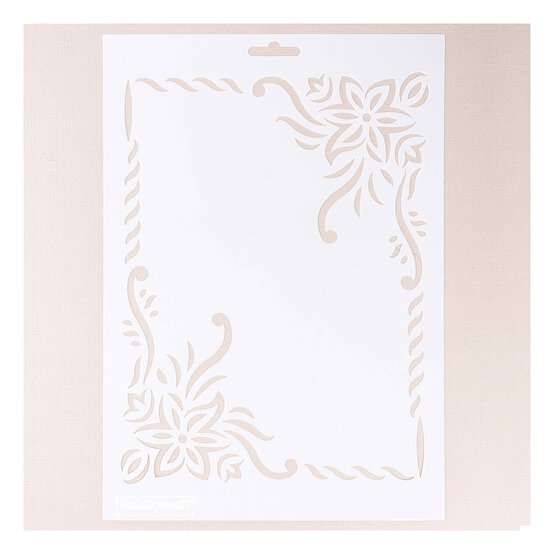 Floral Frame Stencil 21cm x 29cm  image number 1