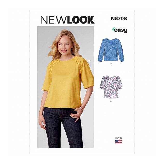New Look Women's Top Sewing Pattern 6708 (8-18) image number 1