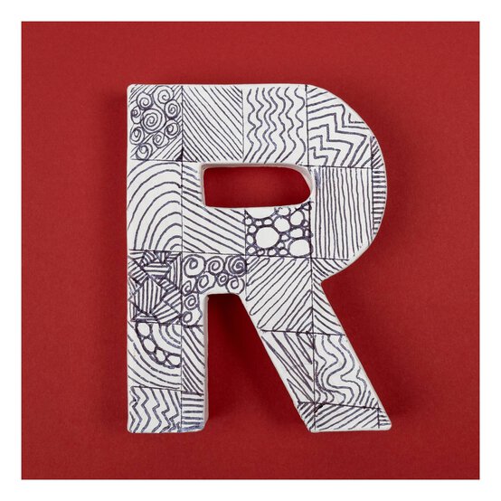 Mini Mache Letter H 10cm image number 3