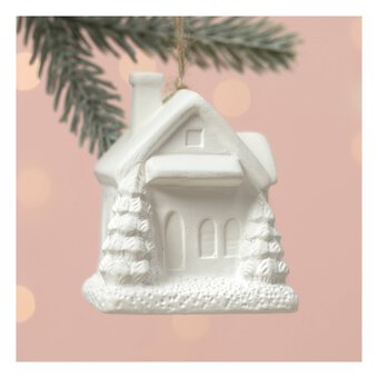 Hanging Ceramic 3D House Decoration 7.5cm