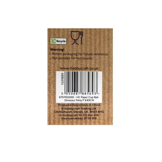 Dinosaur Party Paper Cups 8 Pack image number 5