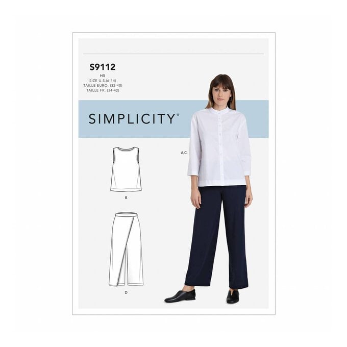 Simplicity Shirt and Trousers Sewing Pattern S9112 (6-14) image number 1