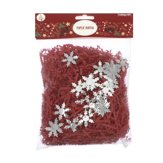 Red Christmas Paper Raffia 30g image number 3