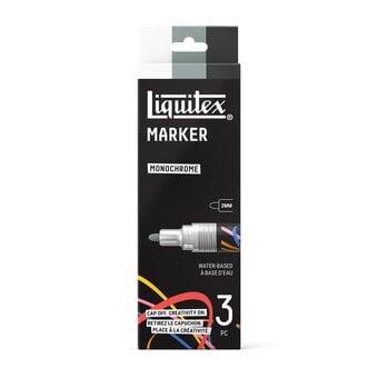 Liquitex Monochrome Markers 2mm 3 Pack