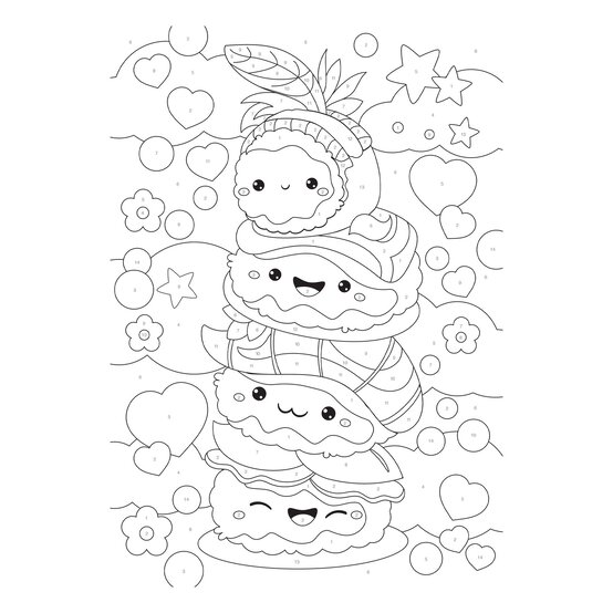 Kawaii 3-in-1 Paint by Numbers image number 3