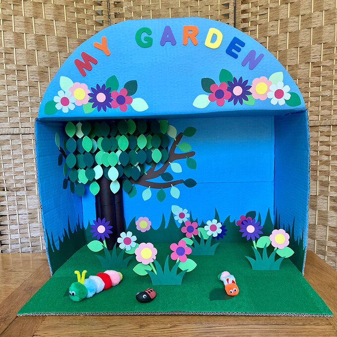 How to Make a Cardboard Box Summer Garden image number 1
