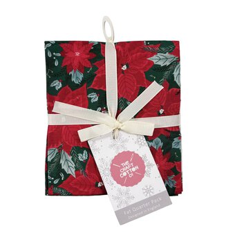 Winter Poinsettia Fat Quarters 5 Pack