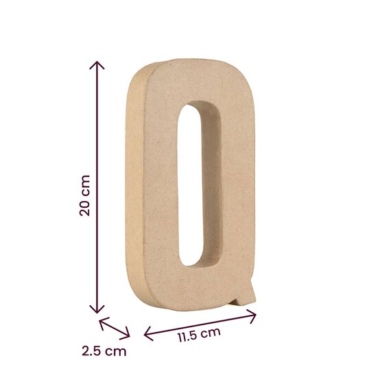 Mache Letter Q 20cm image number 4