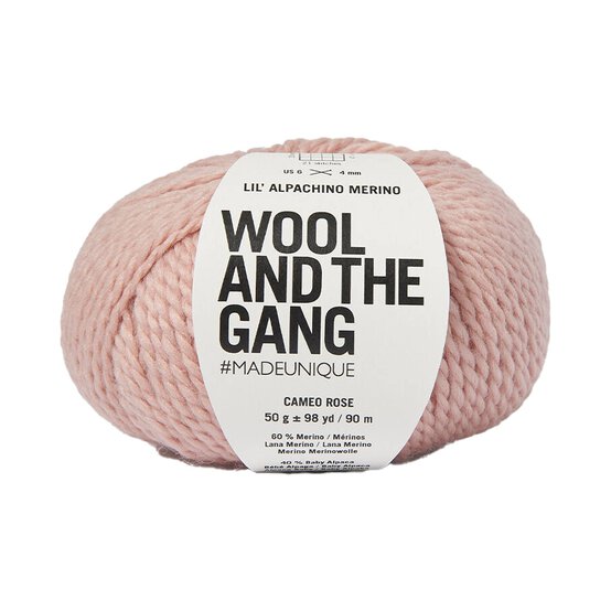 Wool and the Gang Cameo Rose Lil&rsquo; Alpachino Merino 50g  image number 1