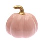 Glazed Pink and Gold Ceramic Pumpkin 11cm image number 3