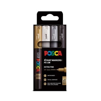 Uni-ball Posca Festive PC-1M Marker Pens 4 Pack