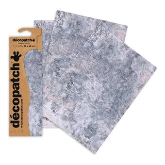 Decopatch Marble Grey Paper 3 Sheets
