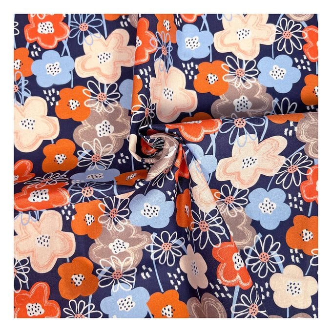 Women’s Institute Flower Pop Cotton Fabric by the Metre