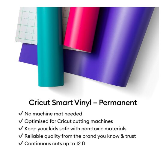 Cricut Aqua Permanent Smart Vinyl 13 x 36 Inches image number 3