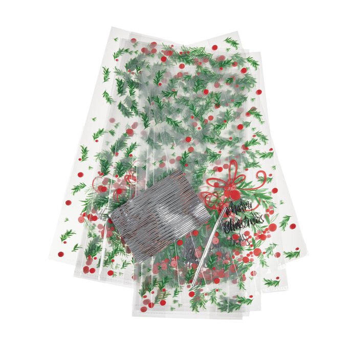 Wreath Cello Treat Bags 20 Pack Hobbycraft