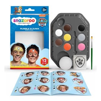 Snazaroo Paw Patrol Rubble and Zuma Face Painting Kit image number 2
